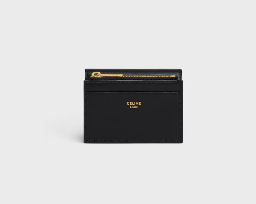Compact Wallet with Coin Triomphe in Shiny Calfskin