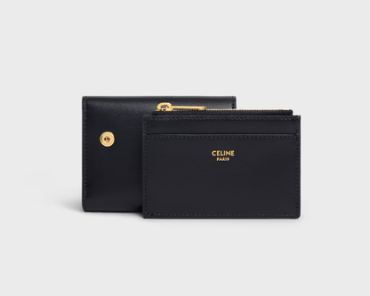 Compact Wallet with Coin Triomphe in Shiny Calfskin