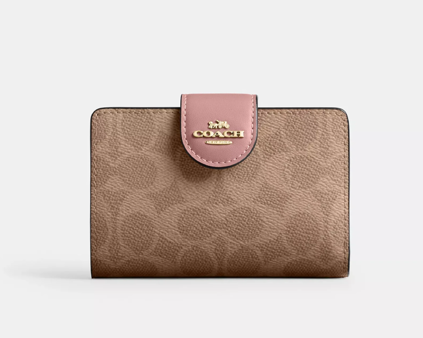 Medium Corner Zip Wallet In Signature Canvas