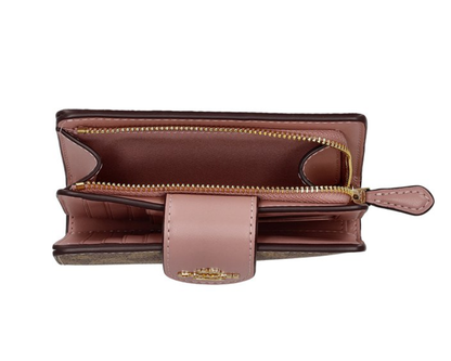 Medium Corner Zip Wallet In Signature Canvas